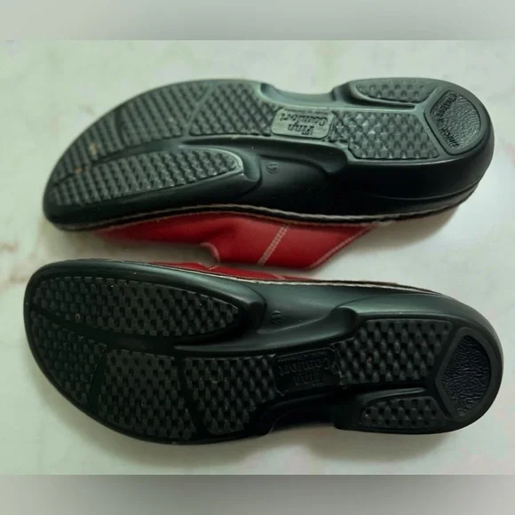 Finn Comfort Women Shoe Soft Sansibar Size 10 EUR 41 Red Sandal Pre Owned - Picture 3 of 6